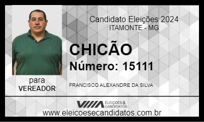 Candidato CHICÃO 2024 - ITAMONTE - Eleições