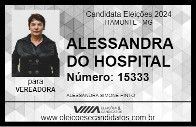 Candidato ALESSANDRA DO HOSPITAL 2024 - ITAMONTE - Eleições