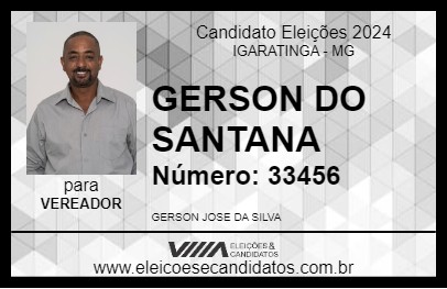 Candidato GERSON DO SANTANA 2024 - IGARATINGA - Eleições