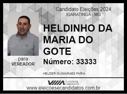 Candidato HELDINHO DA MARIA DO GOTE 2024 - IGARATINGA - Eleições