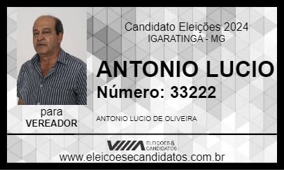 Candidato ANTONIO LUCIO 2024 - IGARATINGA - Eleições