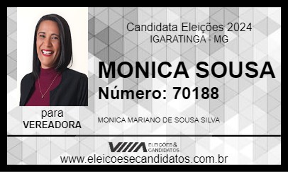 Candidato MONICA SOUSA 2024 - IGARATINGA - Eleições