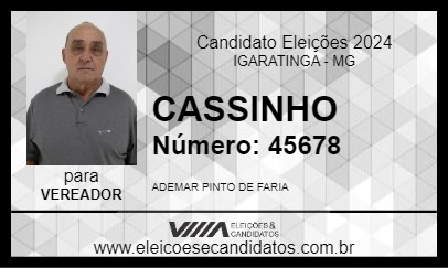 Candidato CASSINHO 2024 - IGARATINGA - Eleições