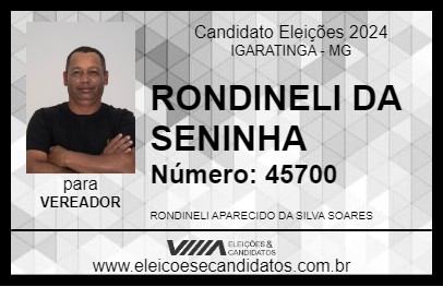 Candidato RONDINELI DA SENINHA 2024 - IGARATINGA - Eleições