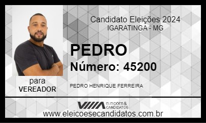 Candidato PEDRO 2024 - IGARATINGA - Eleições