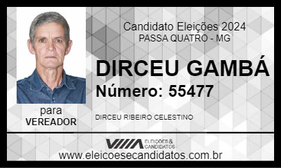 Candidato DIRCEU GAMBÁ 2024 - PASSA QUATRO - Eleições