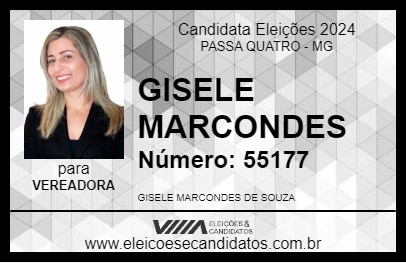 Candidato GISELE MARCONDES 2024 - PASSA QUATRO - Eleições