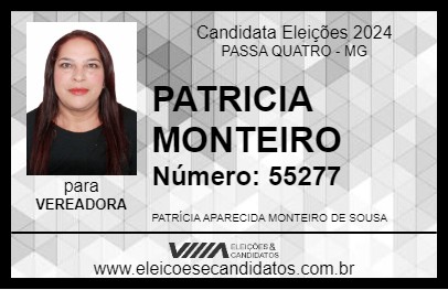 Candidato PATRICIA MONTEIRO 2024 - PASSA QUATRO - Eleições