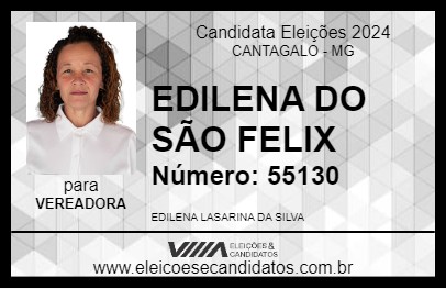 Candidato EDILENA DO SÃO FELIX 2024 - CANTAGALO - Eleições