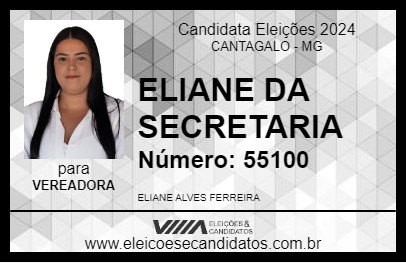 Candidato ELIANE DA SECRETARIA 2024 - CANTAGALO - Eleições