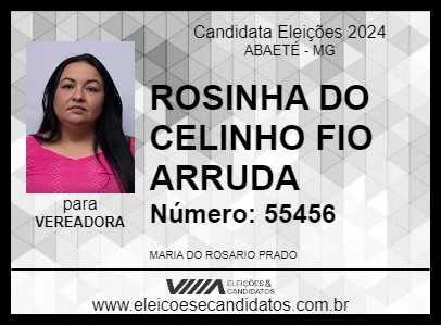 Candidato ROSINHA DO CELINHO FIO ARRUDA 2024 - ABAETÉ - Eleições