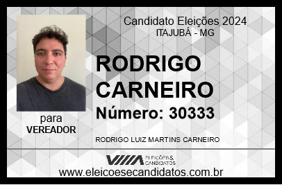 Candidato RODRIGO CARNEIRO 2024 - ITAJUBÁ - Eleições