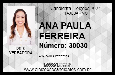 Candidato ANA PAULA FERREIRA 2024 - ITAJUBÁ - Eleições