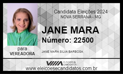 Candidato JANE MARA 2024 - NOVA SERRANA - Eleições