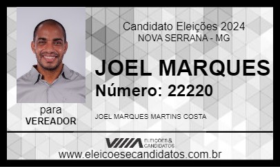 Candidato JOEL MARQUES 2024 - NOVA SERRANA - Eleições