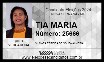 Candidato TIA MARA 2024 - NOVA SERRANA - Eleições