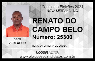 Candidato RENATO DO CAMPO BELO 2024 - NOVA SERRANA - Eleições