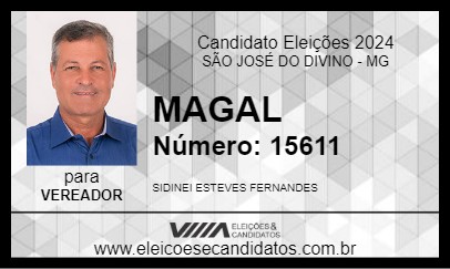 Candidato MAGAL 2024 - SÃO JOSÉ DO DIVINO - Eleições