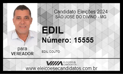 Candidato EDIL 2024 - SÃO JOSÉ DO DIVINO - Eleições