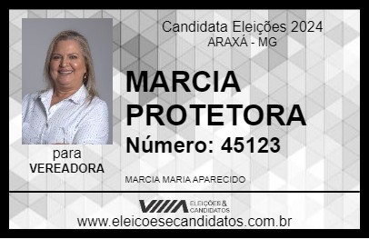 Candidato MARCIA PROTETORA 2024 - ARAXÁ - Eleições