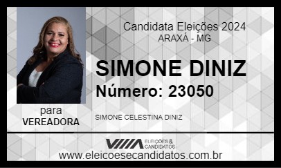 Candidato SIMONE DINIZ 2024 - ARAXÁ - Eleições