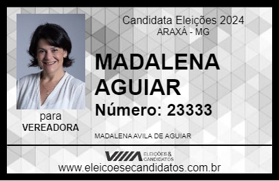 Candidato MADALENA AGUIAR 2024 - ARAXÁ - Eleições