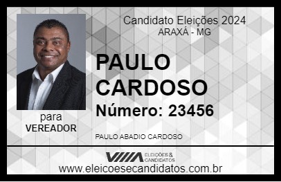 Candidato PAULO CARDOSO 2024 - ARAXÁ - Eleições