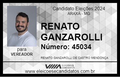 Candidato RENATO GANZAROLLI 2024 - ARAXÁ - Eleições