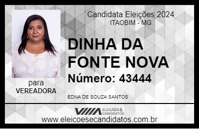 Candidato DINHA DA FONTE NOVA 2024 - ITAOBIM - Eleições