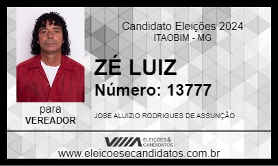 Candidato ZÉ LUIZ 2024 - ITAOBIM - Eleições