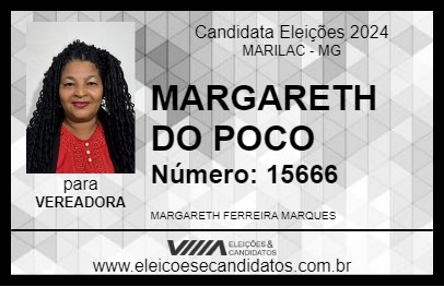 Candidato MARGARETH DO POCO 2024 - MARILAC - Eleições