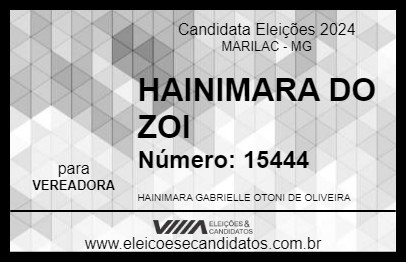 Candidato HAINIMARA DO ZOI 2024 - MARILAC - Eleições