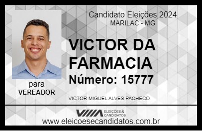 Candidato VICTOR DA FARMACIA 2024 - MARILAC - Eleições