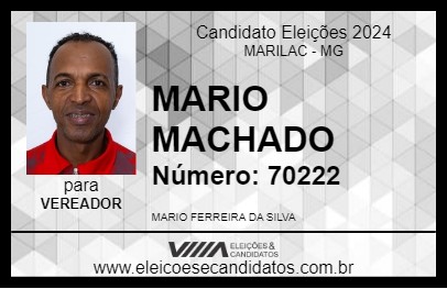 Candidato MARIO MACHADO 2024 - MARILAC - Eleições