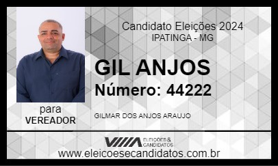 Candidato GIL ANJOS 2024 - IPATINGA - Eleições