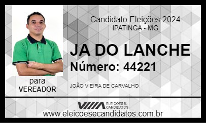 Candidato JA DO LANCHE 2024 - IPATINGA - Eleições