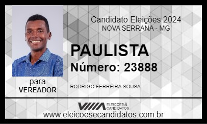 Candidato PAULISTA CABELEREIRO 2024 - NOVA SERRANA - Eleições