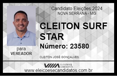 Candidato CLEITON SURF STAR 2024 - NOVA SERRANA - Eleições