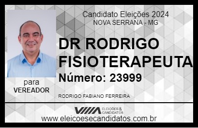 Candidato DR RODRIGO FISIOTERAPEUTA 2024 - NOVA SERRANA - Eleições