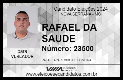 Candidato RAFAEL DA SAUDE 2024 - NOVA SERRANA - Eleições