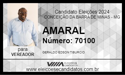 Candidato AMARAL 2024 - CONCEIÇÃO DA BARRA DE MINAS - Eleições