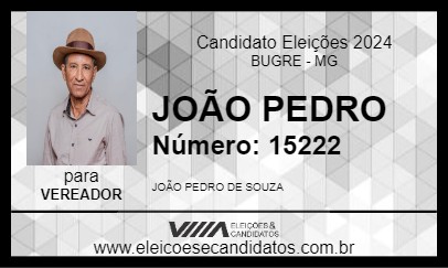 Candidato JOÃO PEDRO 2024 - BUGRE - Eleições