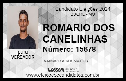 Candidato ROMARIO DOS CANELINHAS 2024 - BUGRE - Eleições