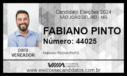 Candidato FABIANO PINTO 2024 - SÃO JOÃO DEL REI - Eleições