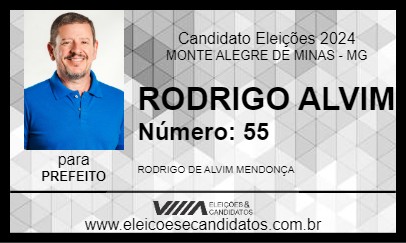 Candidato RODRIGO ALVIM 2024 - MONTE ALEGRE DE MINAS - Eleições