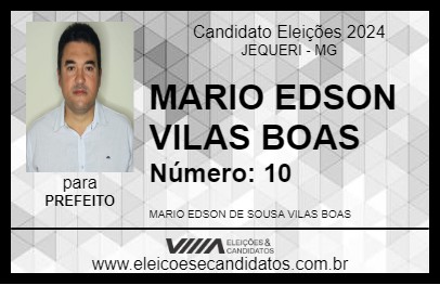 Candidato MARIO EDSON VILAS BOAS 2024 - JEQUERI - Eleições