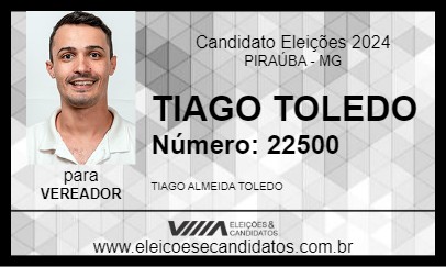 Candidato TIAGO TOLEDO 2024 - PIRAÚBA - Eleições