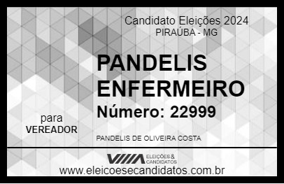 Candidato PANDELIS ENFERMEIRO 2024 - PIRAÚBA - Eleições