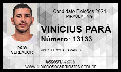 Candidato VINÍCIUS PARÁ 2024 - PIRAÚBA - Eleições