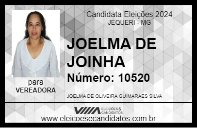 Candidato JOELMA DE JOINHA 2024 - JEQUERI - Eleições